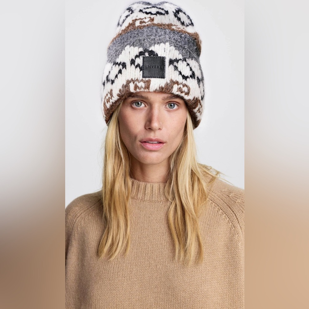 Smythe Knit Toque - Black, White, and Brown NWOT